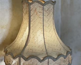 2pc Antique Porcelain Figural Lamps PAIR 31in H x 16in Diameter