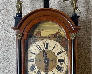 Antique Zaandam Dutch Friesian Clock Ships/Sea/Mermaid 46x13x8in HxWxD