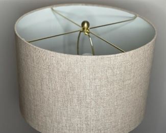 Contemporary Ceramic & Wood Lamp Turquoise #2 26H x16in diameter