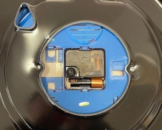 Sid Chavers Black Flame Wall Clock 14x33in