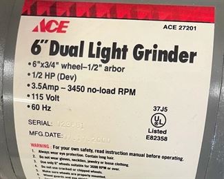 ACE 6in Bench Grinder 27201