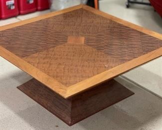 Contemporary Custom Maple Burl Coffee Table 16x42x42in