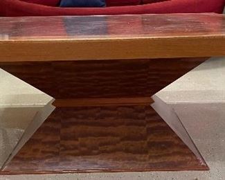 Contemporary Custom Maple Burl Coffee Table 16x42x42in