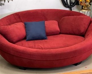 Cellini Contemporary UFO Oval Lounger Loveseat Sofa 38x74x66in