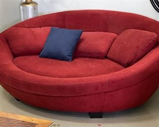 Cellini Contemporary UFO Oval Lounger Loveseat Sofa 38x74x66in