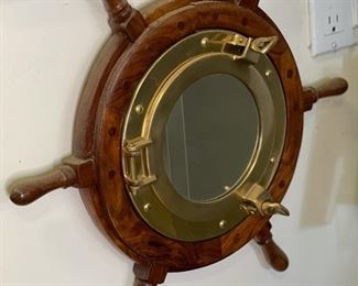 Nautical porthole mirror 19in