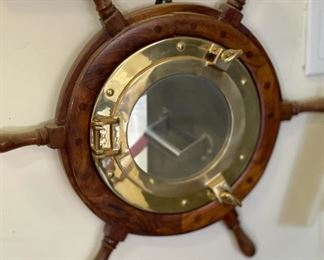 Nautical porthole mirror 19in