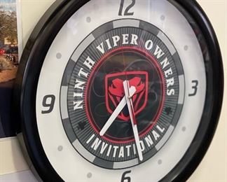 Dodge Viper Clock Ninth Viper Owners Invitational Clock 18in diameter