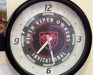Dodge Viper Clock Ninth Viper Owners Invitational Clock 18in diameter
