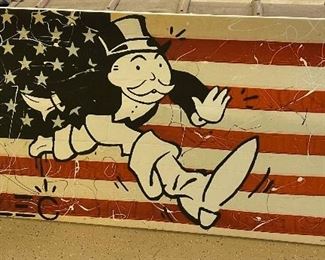 American Flag ALEC Monopoly Canvas Print 20x40