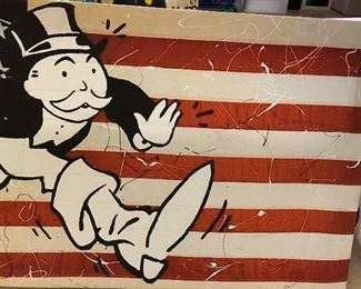 American Flag ALEC Monopoly Canvas Print 20x40