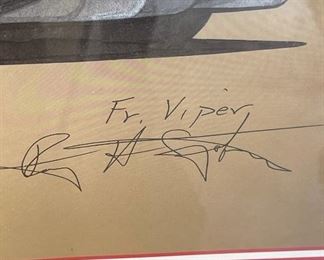 *SIgned* Dodge Viper "The Legend Continues" poster Roy Sjoberg & Alderman 25 x 19 1/2