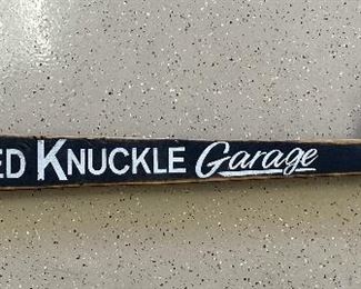 Busted Knuckle Garage Dragster Sign