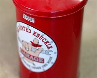 Busted Knuckle Garbage Can Small Fire Resistant 16in h x 12in diameter