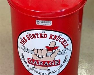 Busted Knuckle Garbage Can Small Fire Resistant 16in h x 12in diameter
