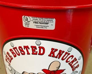 Busted Knuckle Garbage Can Small Fire Resistant 16in h x 12in diameter