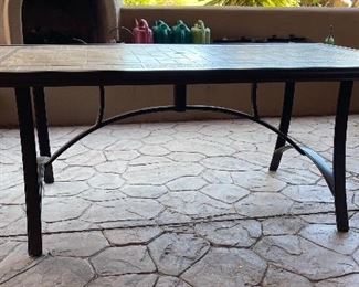 Agio Patio Tile top Table & 6 Chairs Table: 28 x 42x 72.25