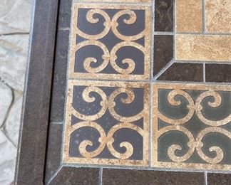 Agio Patio Tile top Table & 6 Chairs Table: 28 x 42x 72.25