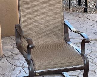 Agio Patio Tile top Table & 6 Chairs Table: 28 x 42x 72.25