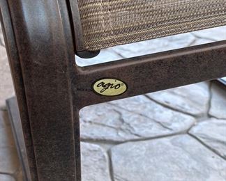 Agio Patio Tile top Table & 6 Chairs Table: 28 x 42x 72.25