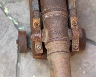 Antique Cast Iron 14in Cannon 8x7x16 Cannon length: 14.75in