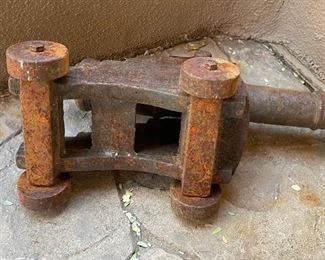 Antique Cast Iron 14in Cannon 8x7x16 Cannon length: 14.75in