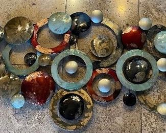 Contemporary Metal Circle Wall Sculpture