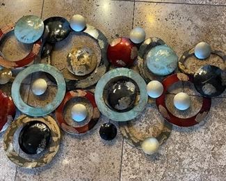 Contemporary Metal Circle Wall Sculpture