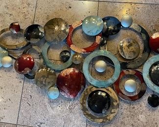 Contemporary Metal Circle Wall Sculpture