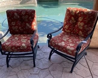 Set of 6 Patio Chairs 37x26x28 HxWxD