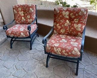 Set of 6 Patio Chairs 37x26x28 HxWxD