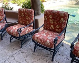 Set of 6 Patio Chairs 37x26x28 HxWxD