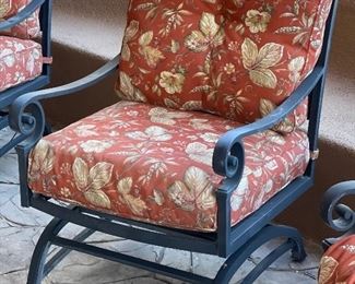 Set of 6 Patio Chairs 37x26x28 HxWxD