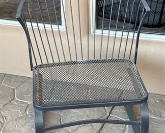 2pc Wrought Iron Mesh Patio Chairs