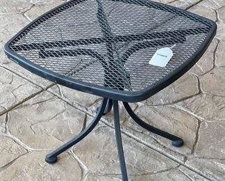 Wrought Iron Patio Table 18x22x22 HxWxD