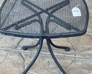 Wrought Iron Patio Table 18x22x22 HxWxD