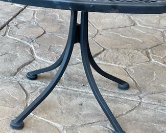 Wrought Iron Patio Table 18x22x22 HxWxD
