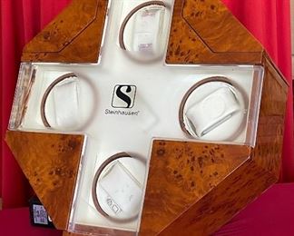 Steinhausen Executive Collection Burlwood Quad Watch Winder parts/repair 15x17x6