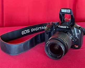 Canon Rebel XSi dSLR camera with EF-S 18-55mm IS lens & charger