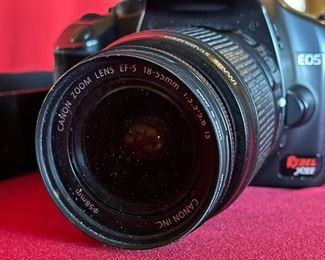 Canon Rebel XSi dSLR camera with EF-S 18-55mm IS lens & charger