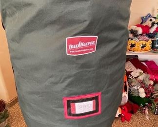 TreeKeeper Premium Christmas Pro Large Adjustable Bag w/2 Way Rolling Tree Stand with 8ft. Christmas Tree 8ft. Tall