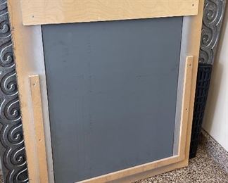 Silver metallic medium size mirror Total length & width 36in x 30in.