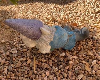 Metal outdoor Gnome yard Decor 14in x 7in