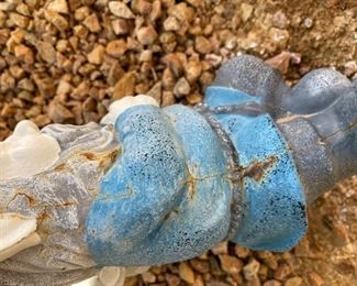 Metal outdoor Gnome yard Decor 14in x 7in