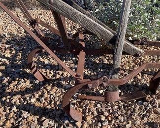 Old pick ax and plow Outdoor yard art Decor 7ft long 27in wide