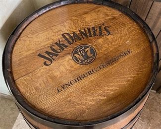 Jack Daniels No 7 Oak Whiskey Barrel Original 35in H x 24in diameter at widest point