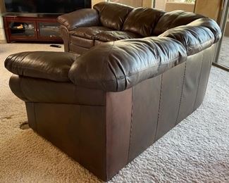 Creative Leather Sectional Sofa Couch 34x42 102 & 102 HxWxD