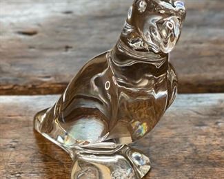 Baccarat Crystal Glass Parrot Figure 4in Bird 4x2x4in