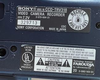 Sony Hi 8 Camcorder ccd-trv318