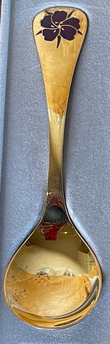 Georg Jensen 1974 Annual Christmas spoon in box Spoon: 6in